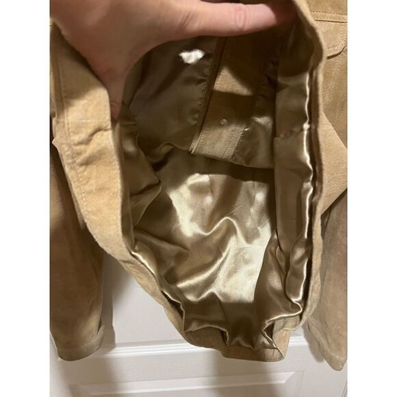 For Joseph Vintage light tans Suede Jacket size XL - Picture 5 of 8